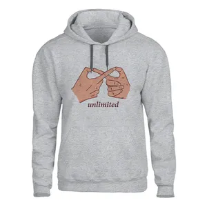 هودی مردانه مدل بی نهایت کد J208 رنگ طوسی