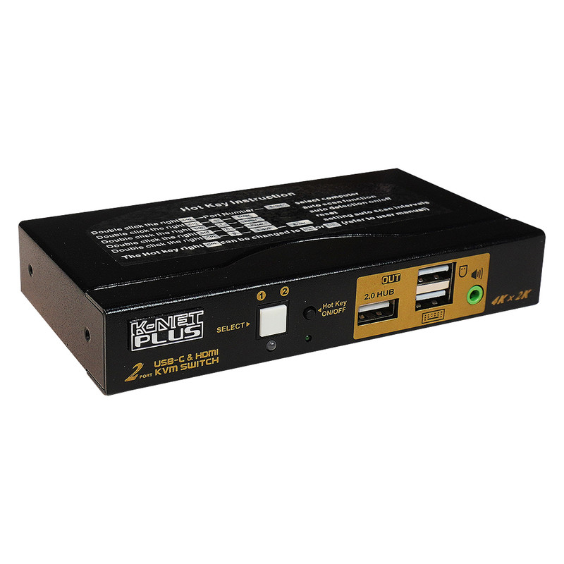 کی وی ام سوییچ Type C و HDMI کی نت پلاس مدل KP-SWKCHD02