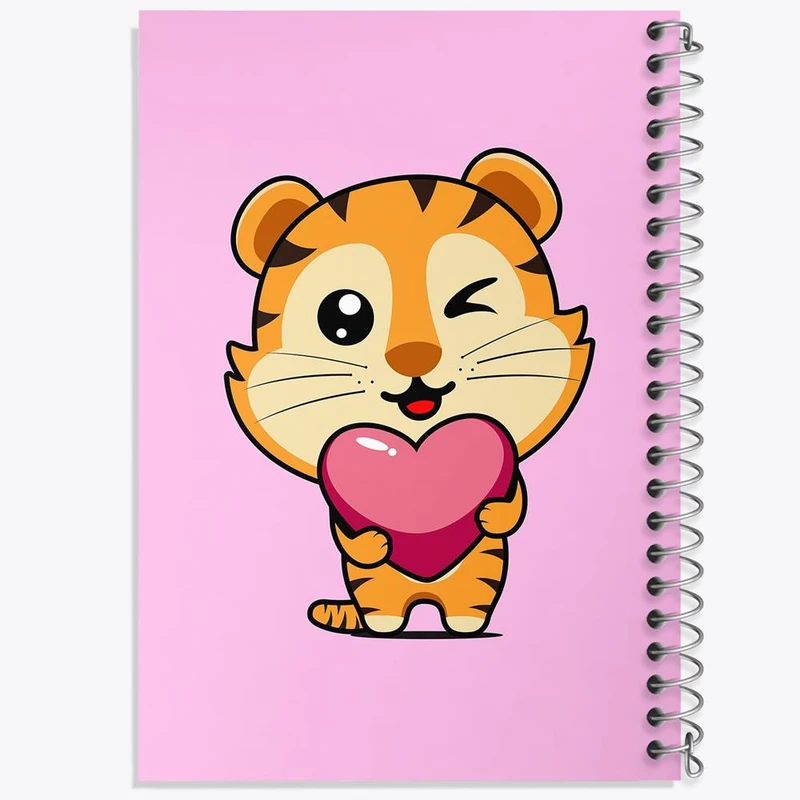 دفتر مشق 100 برگ خندالو طرح حیوانات بامزه ببر کد 25411