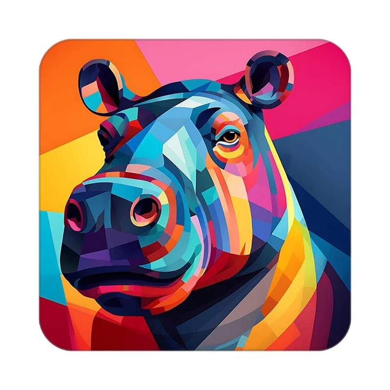 زیر لیوانی کاکتی طرح حیوانات رنگی مدل mp25364