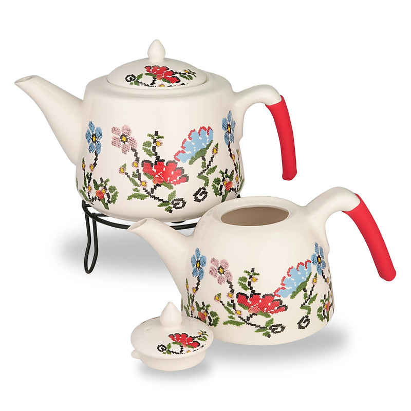 ست کتری و قوری ریور مدل فرشته گنجایش کتری 2.5 لیتر و گنجایش قوری 0.8 لیتر