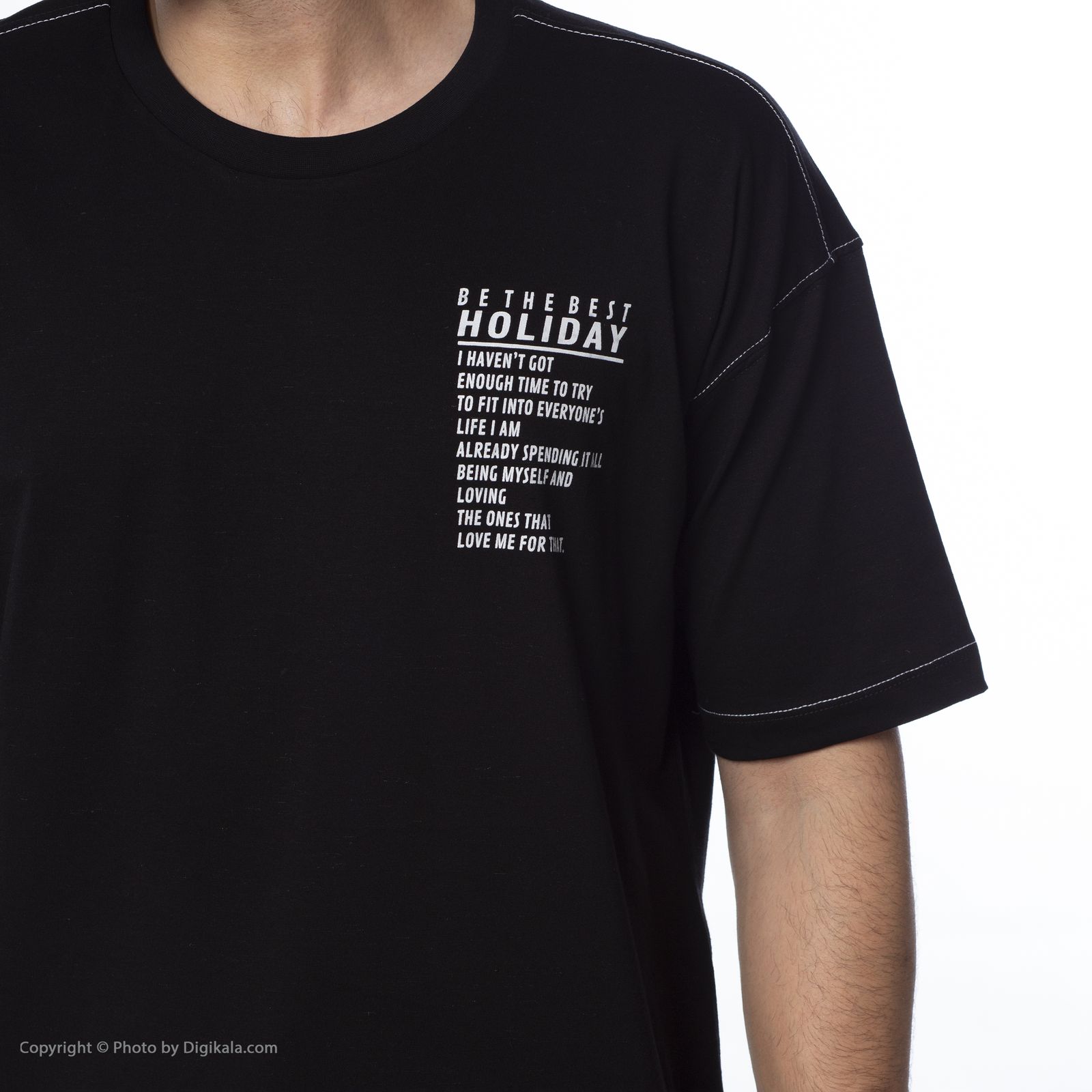 تی شرت  آستین کوتاه مردانه هالیدی مدل A23204- Black -  - 9