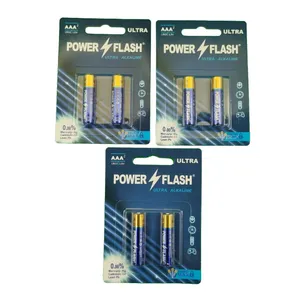 باتری نیم قلمی پاور فلش مدل الترا آلکالاین بسته ۶ عددی 
