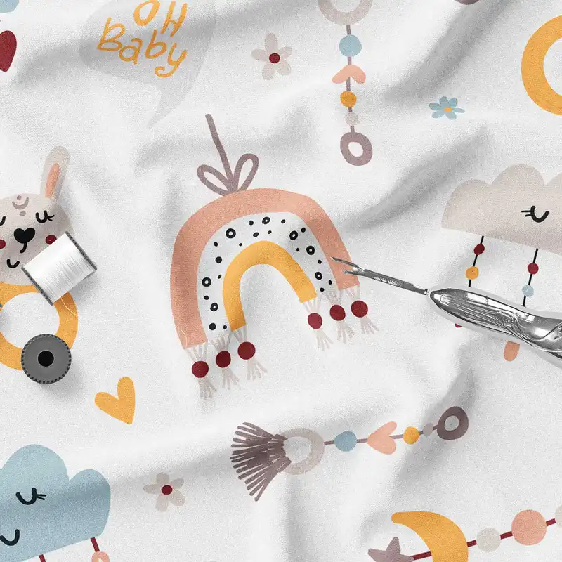 پارچه ملحفه پارچه باما مدل مخمل نوزادی کیوت کد 5011347