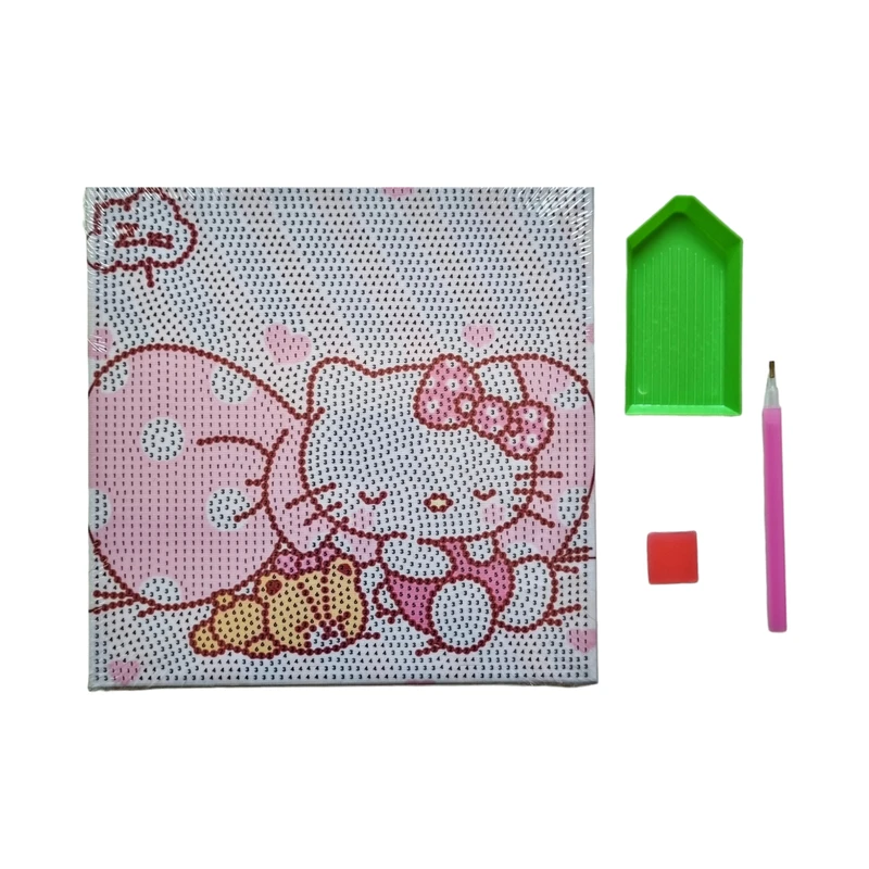 بازی آموزشی مدل ساخت تابلو نقاشی الماسی طرح کیتی