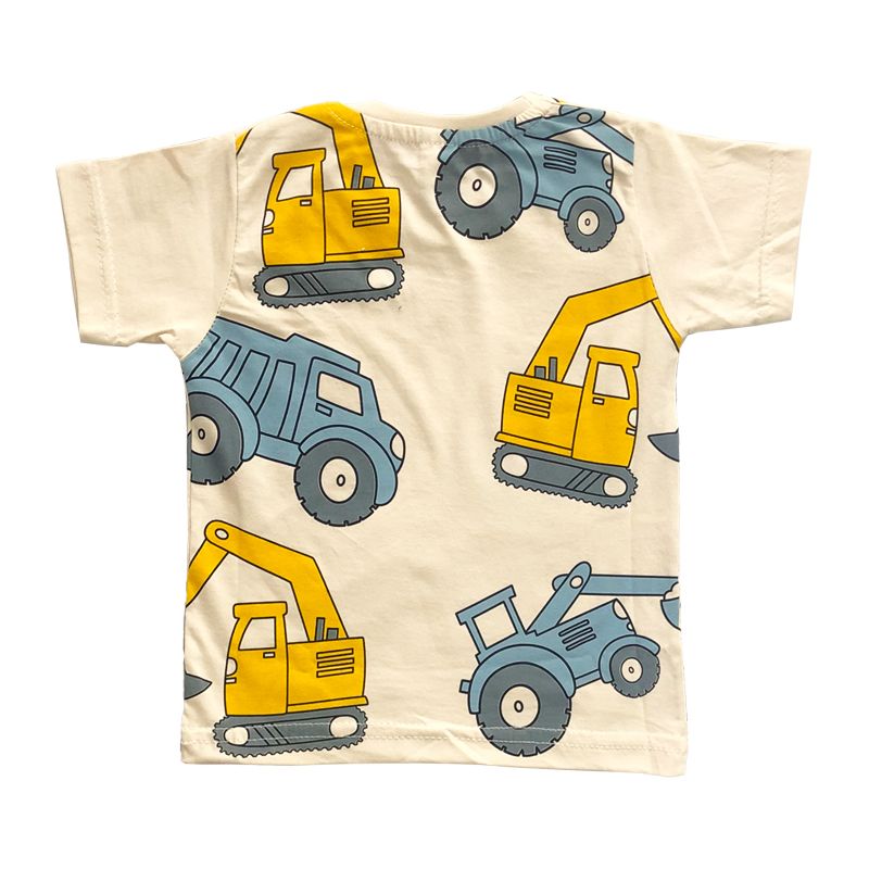 ست تی شرت و شلوارک پسرانه مدل کامیون کد 1391 -  - 3