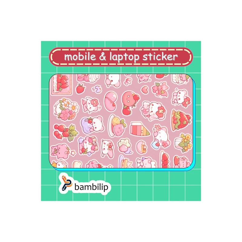 استیکر بامبیلیپ مدل کارت عابر طرح ملودی و خرگوش فانتزی کد 8551479