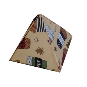 جعبه هدیه مدل هرمی طرح کافه کد m060