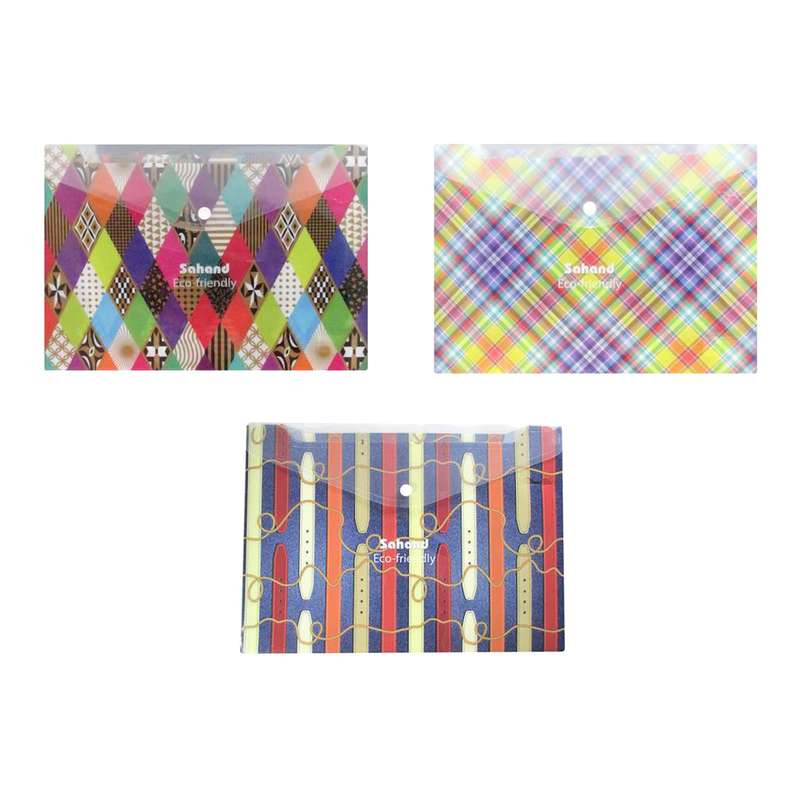 پوشه دکمه دار سهند کد D-55 مجموعه 3 عددی پوشه دکمه دار سهند کد D-55 مجموعه 3 عددی