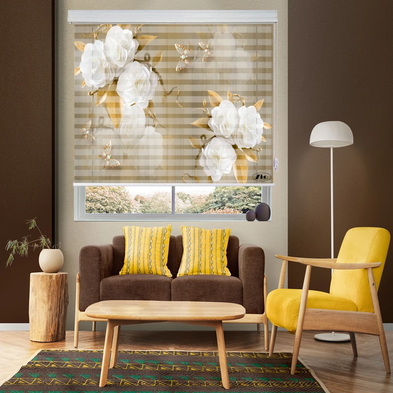 پرده زبرا زیو مدل 3D-1211 سایز 150x150 سانتی متر