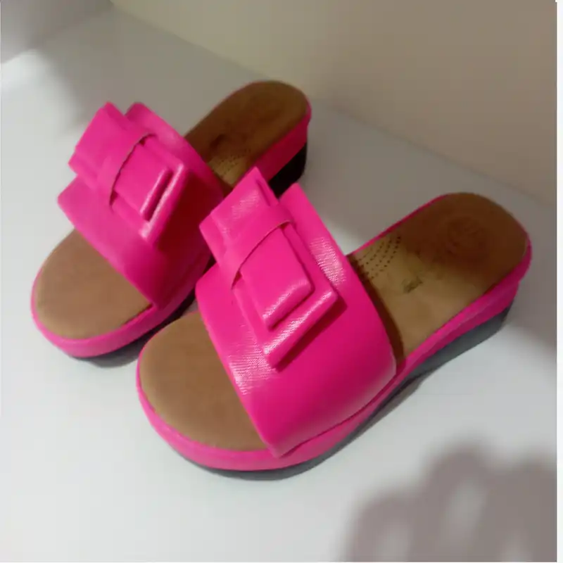 صندل زنانه مدل پاپیونی کد 036 رنگ صورتی