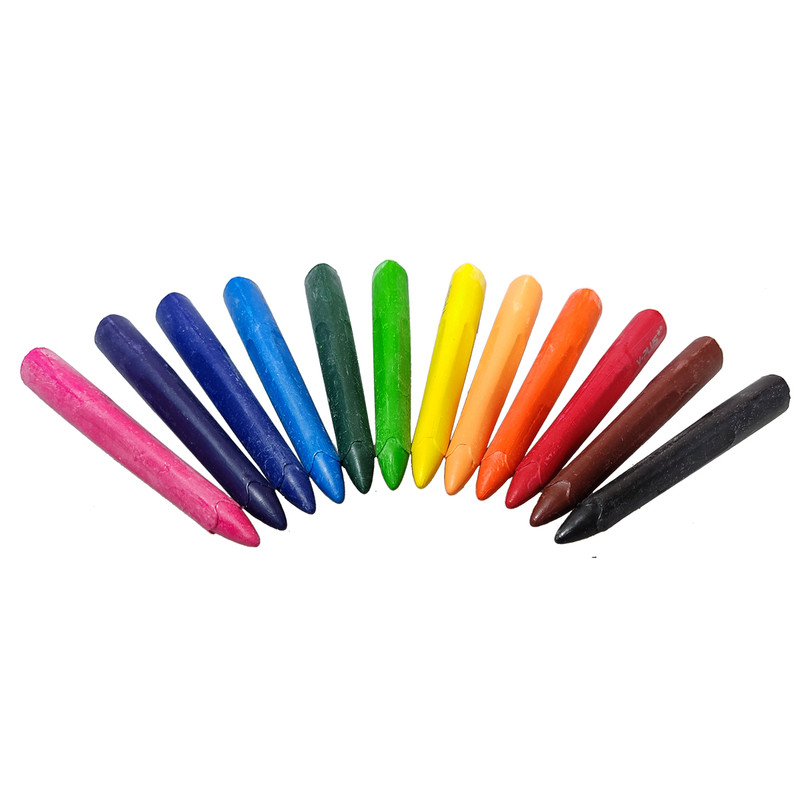 مداد شمعی 12 رنگ هالما مدل Y.Plus کد CR150300