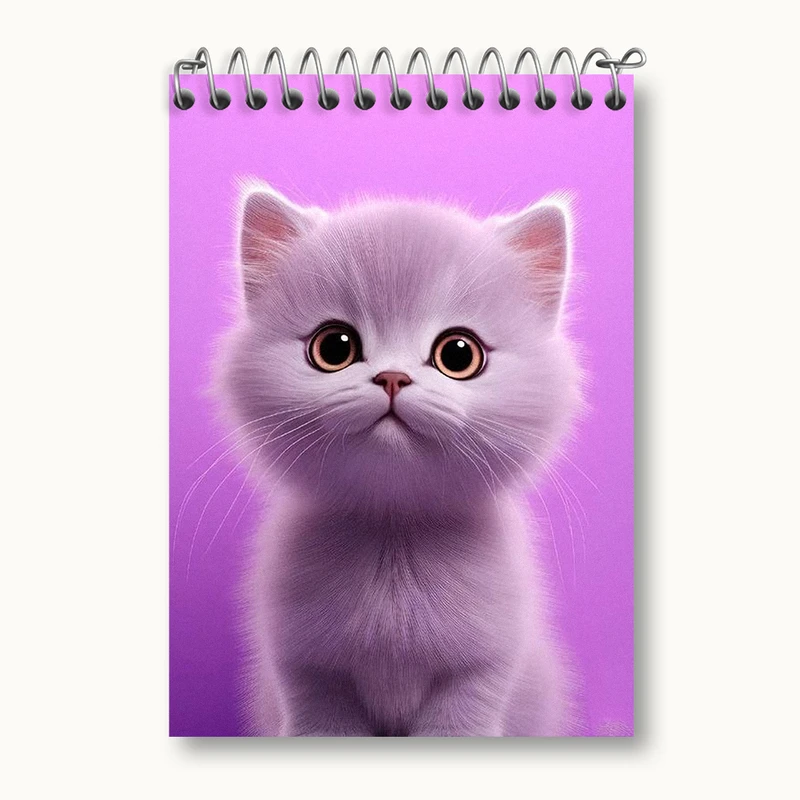 دفتر یادداشت 50 برگ خندالو طرح گربه کیوت کد N1748