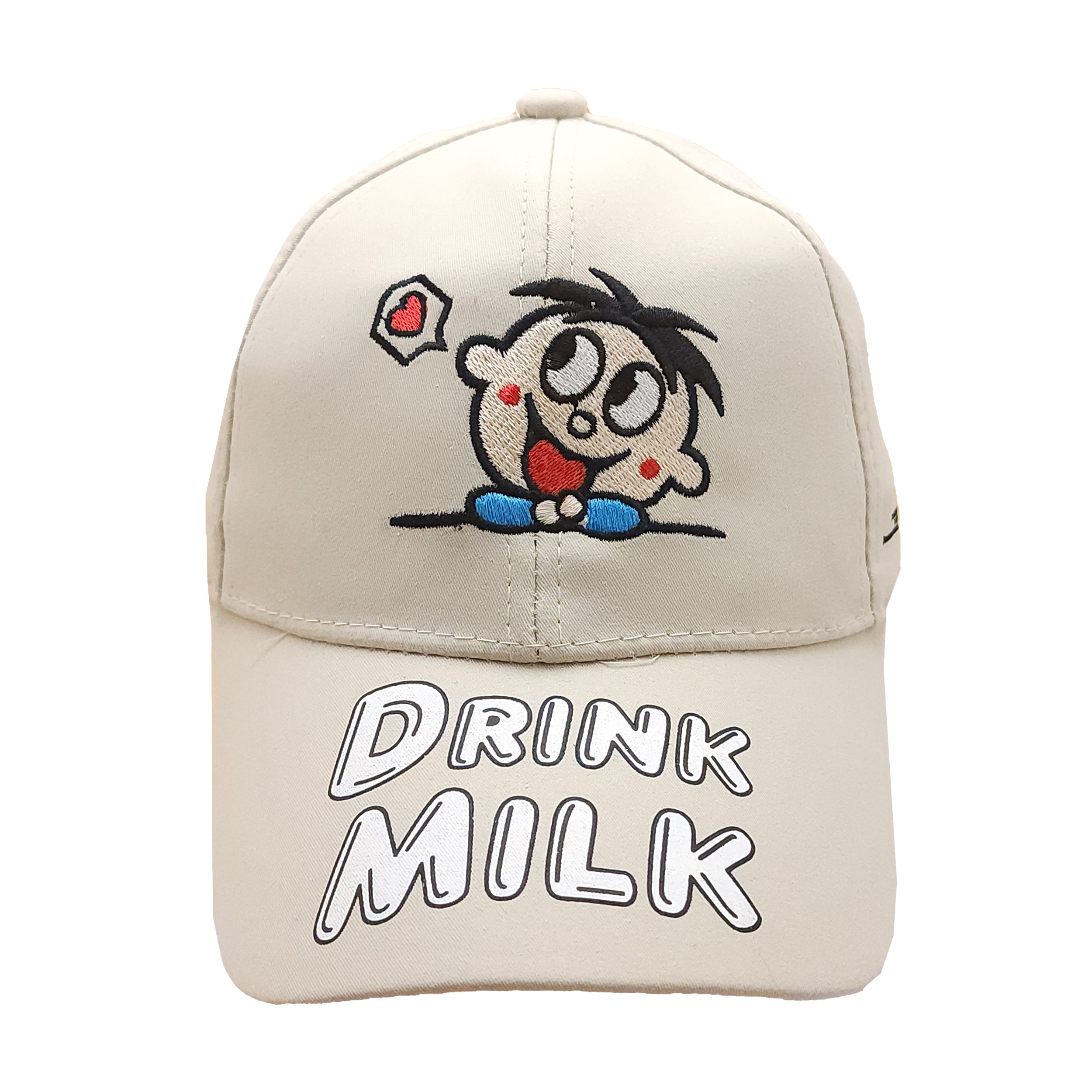 کلاه کپ بچگانه مدل MILK رنگ کرم