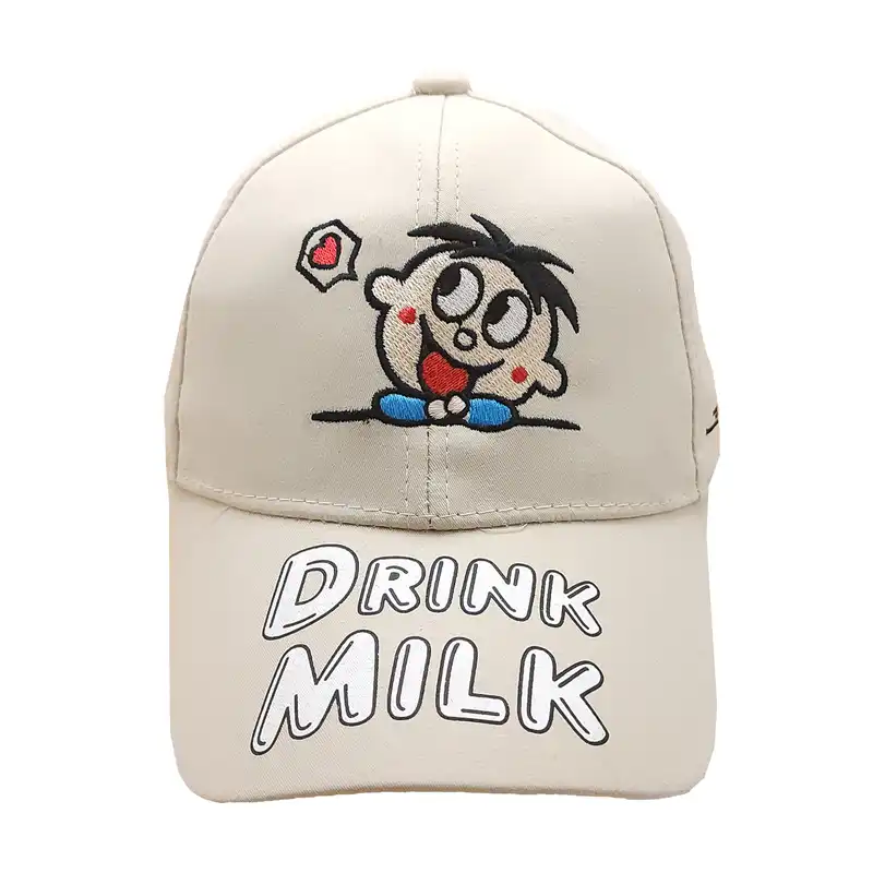 کلاه کپ بچگانه مدل MILK رنگ کرم