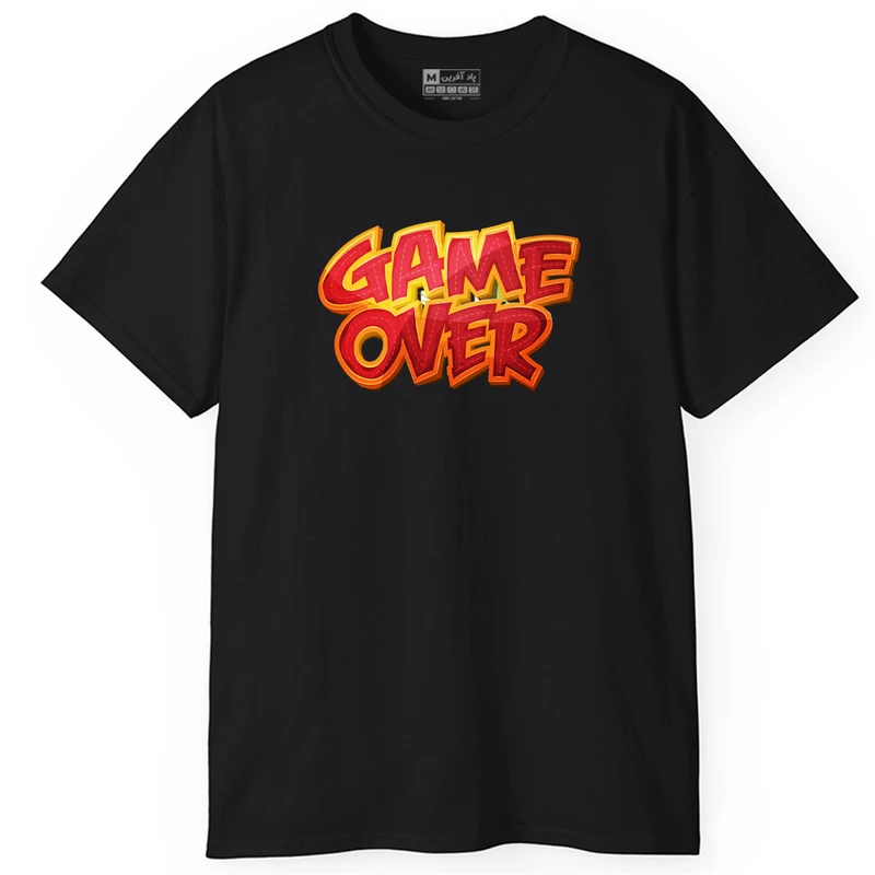 تی شرت آستین کوتاه مردانه پاد آفرین مدل گیم طرح Game Over کد PT053