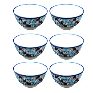 کاسه آبگوشت خوری مدل  چهارخانه مجموعه 6 عددی