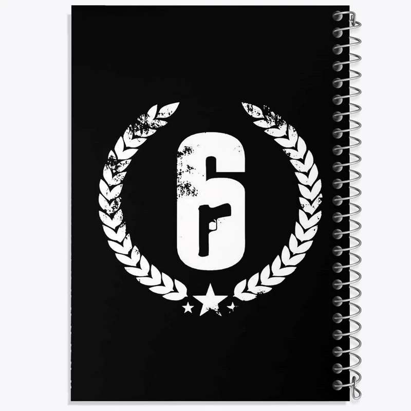 دفتر شطرنجی 50 برگ خندالو طرح رینبو سیکس Rainbow Six کد 10319