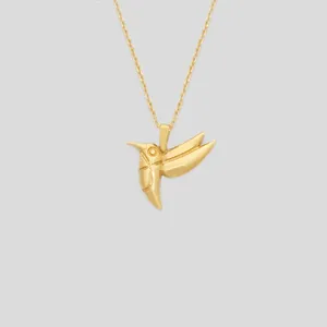 گردنبند طلا 18 عیار زنانه با زنجیر فیگارو مایا ماهک مدل پرنده کد MM2188