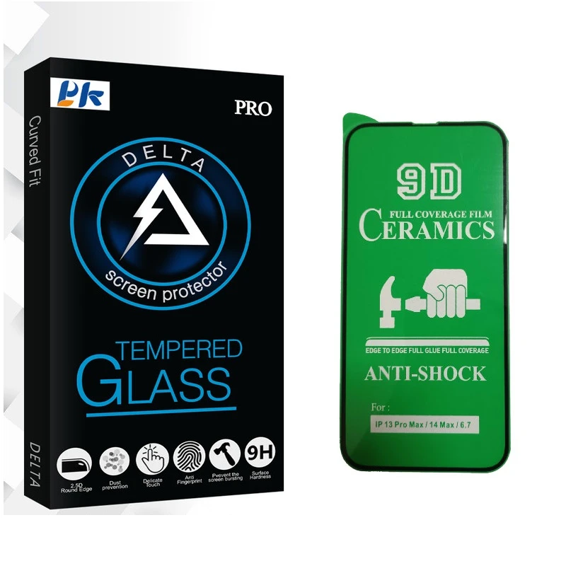 محافظ صفحه نمایش سرامیکی  پي كي مدل mm2 مناسب برای گوشی موبایل اپل iPhone 14 Plus / 13 Pro Max
