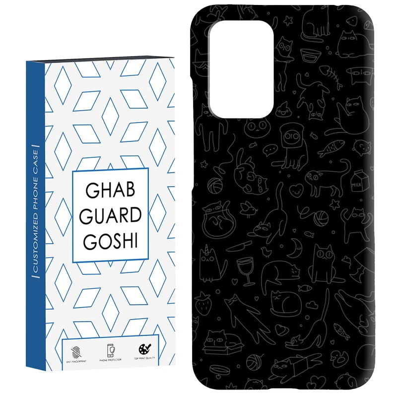 کاور قاب گارد گوشی طرح گربه مینیمال کد Dimo-817 مناسب برای گوشی موبایل شیائومی  Redmi 10 