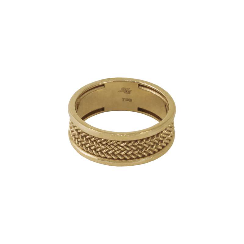 انگشتر طلا 18 عیار زنانه پولک مدل گندم