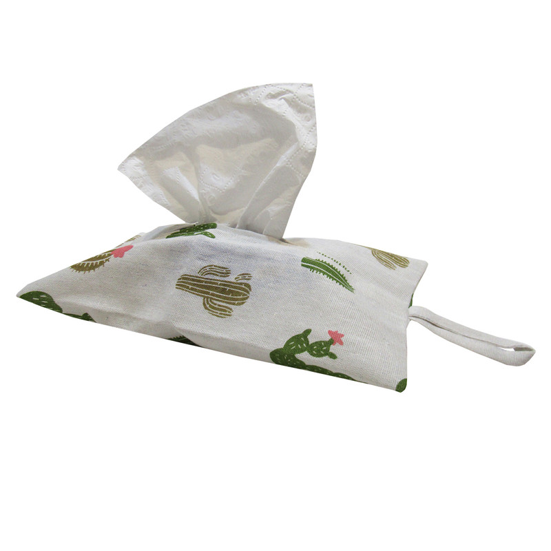 جای دستمال کاغذی هوم اند لایف مدل دیاکو طرح کاکتوس کیسه ای