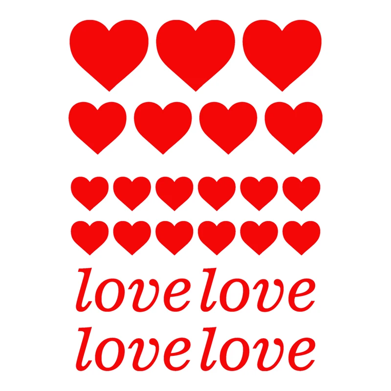 استیکر پارچه و لباس مدل حرارتی  طرح قلب مجموعه 2 عددی