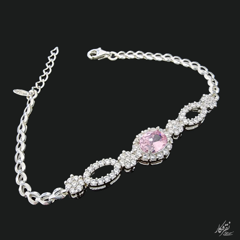 دستبند نقره زنانه مسعود جلالی نقره کار مدل 30670