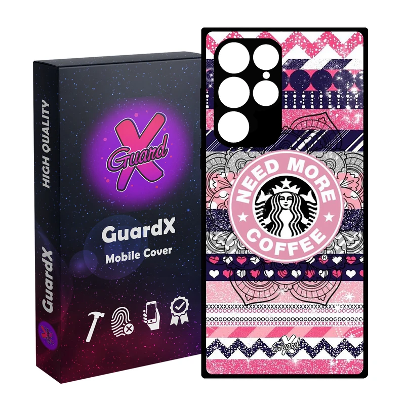 کاور گارد ایکس طرح Starbucks مدل Glass10070 مناسب برای گوشی موبایل سامسونگ Galaxy S23 Ultra