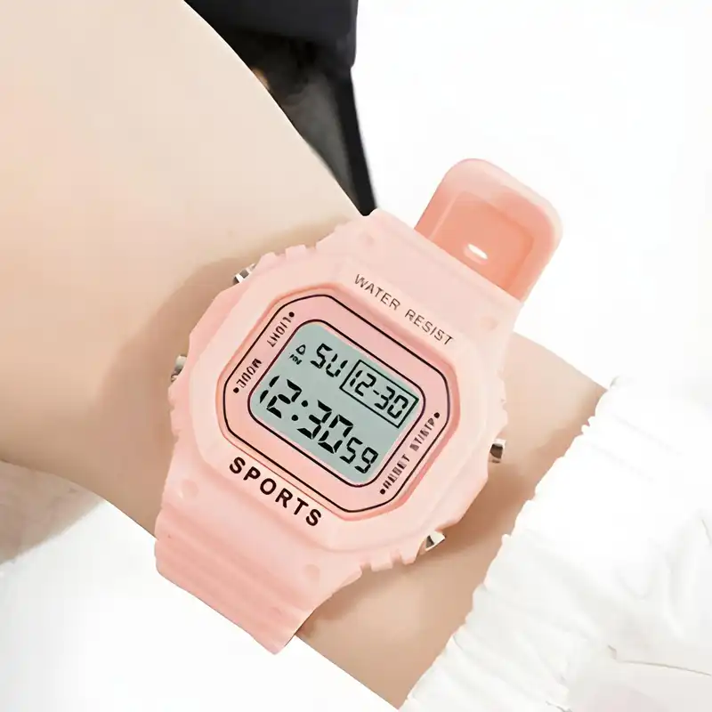 ساعت مچی دیجیتال مدل کرنوگراف بند سیلیکونی کد 2