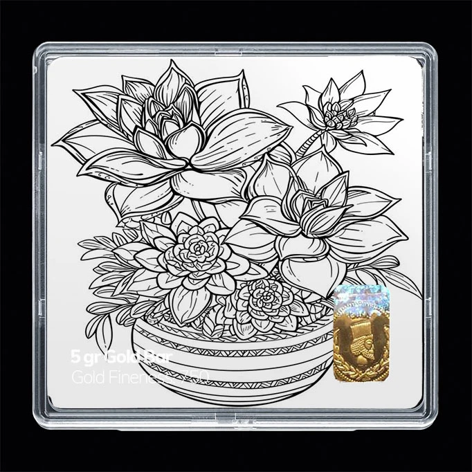 سکه گرمی طلا 18 عیار مدوپد مدل گل کد SG11767 