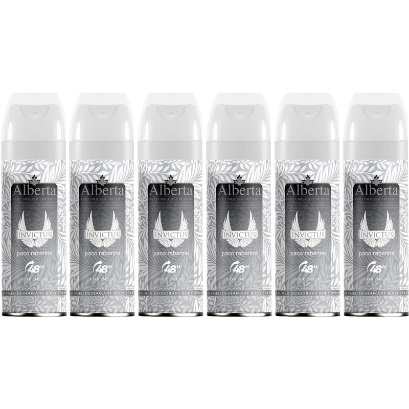 اسپری بدن مردانه آلبرتا مدل اینوکتوس حجم 200 میلی لیتر مجموعه 6 عددی