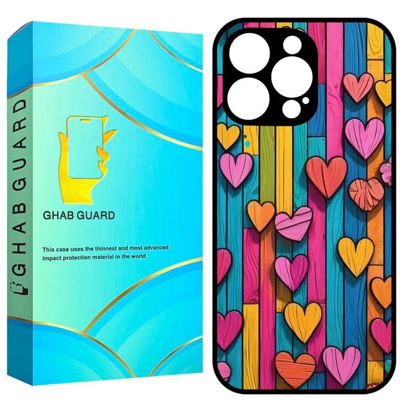 کاور قاب گارد طرح قلب مدل GCHP16P مناسب برای گوشی موبایل اپل iPhone 16 Pro