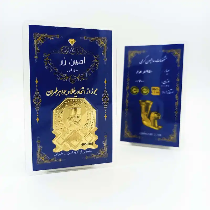 سکه گرمی طلا 18 عیار امین زر کد GL+700