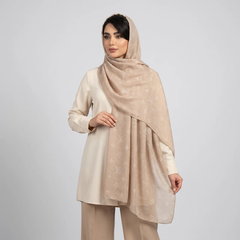 شال زنانه مدل نخی ساده بهاره 1402کد ana -2061