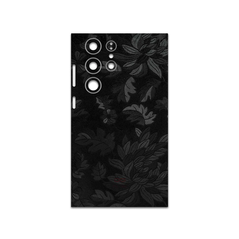 برچسب پوششی ماهوت مدل Black-Wildflower مناسب برای گوشی موبایل سامسونگ Galaxy S23 Ultra