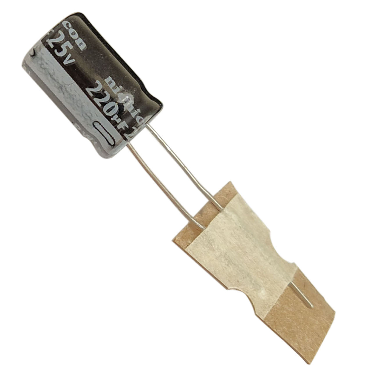 خازن 220 میکروفاراد نیچیکون کد 220µF25V بسته 10 عددی