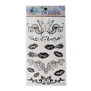 تتو موقت طرح لب و گل و پروانه 503