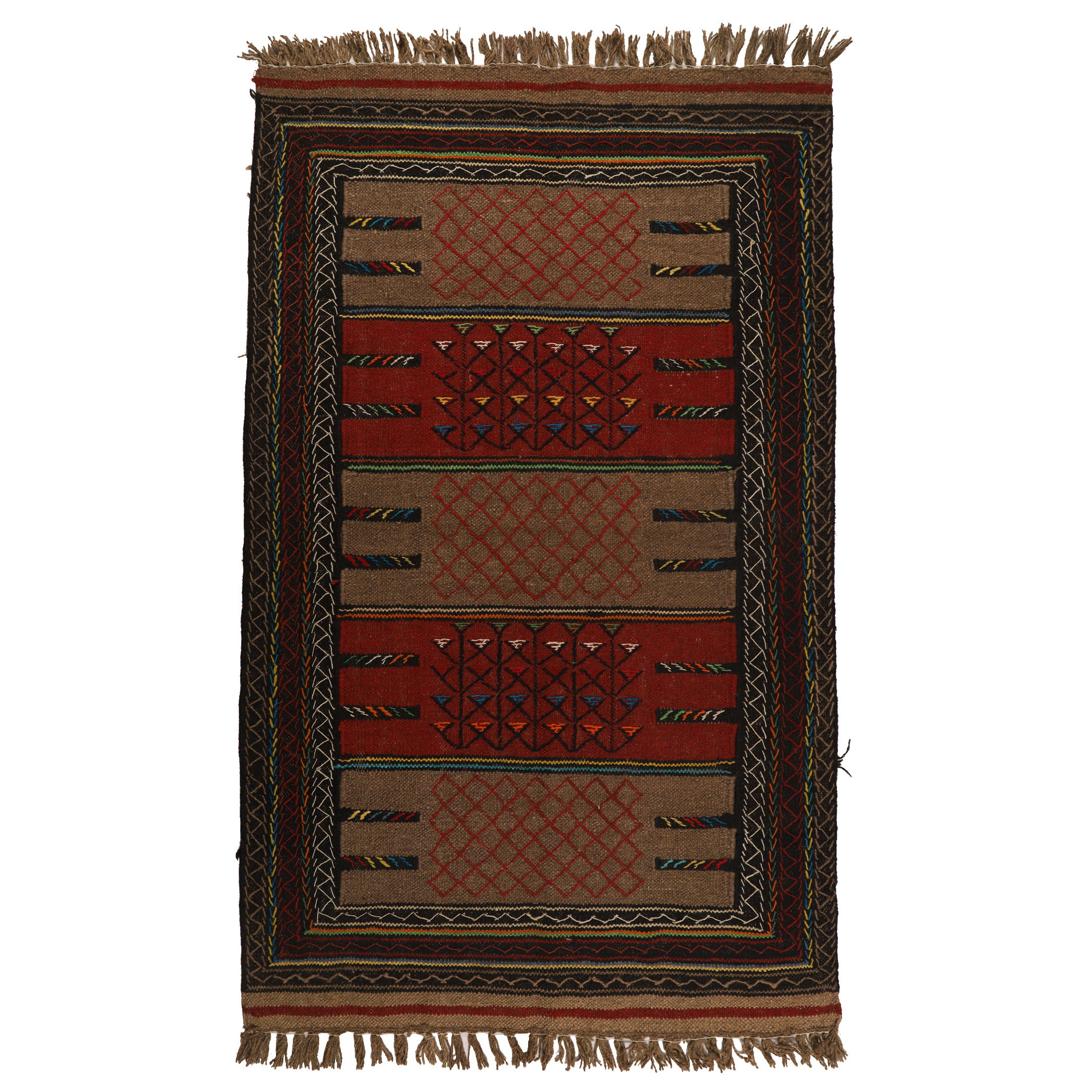 گلیم دستبافت دومتری طرح سفره کردی کد 140522