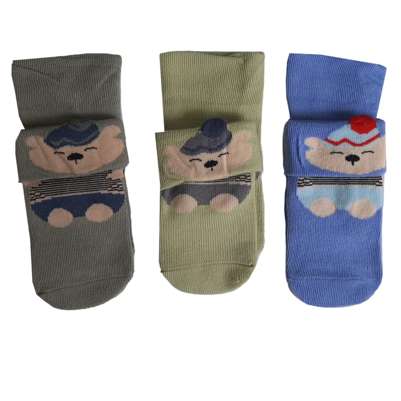 جوراب نوزادی مدل 508 مجموعه 3 عددی