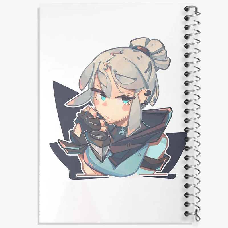 دفتر ژورنال نویسی 50 برگ خندالو مدل نقطه ای طرح بازی ولورانت (Valorant) کد 33068