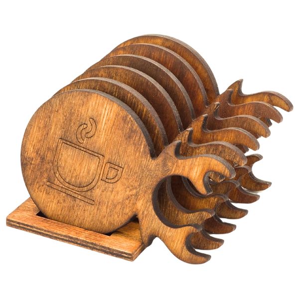 زیر لیوانی کد ZL07 بسته 6 عددی به همراه استند