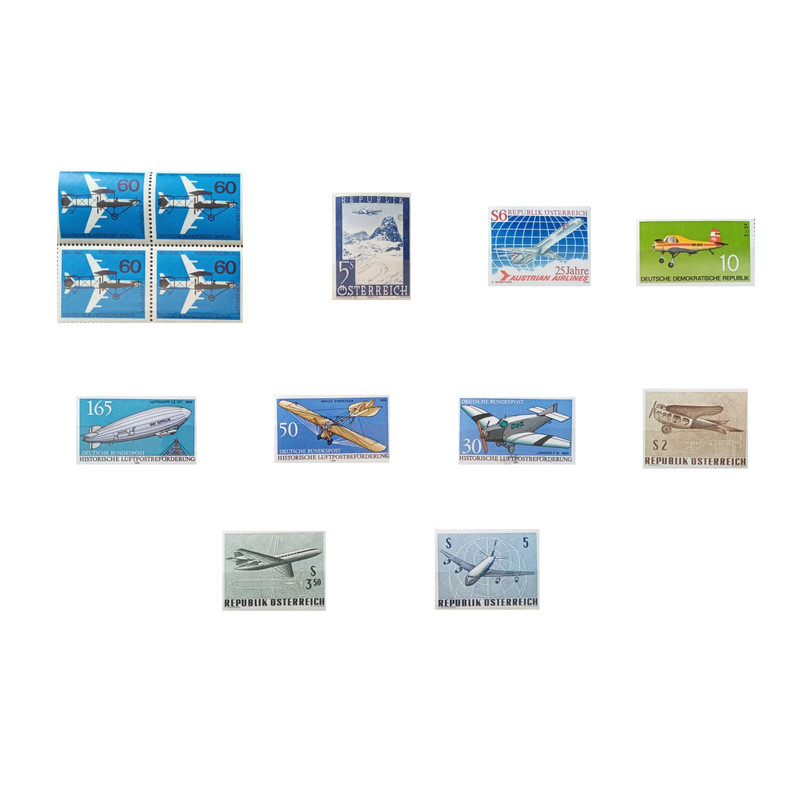 تمبر یادگاری مدل هواپیما مجموعه 13 عددی