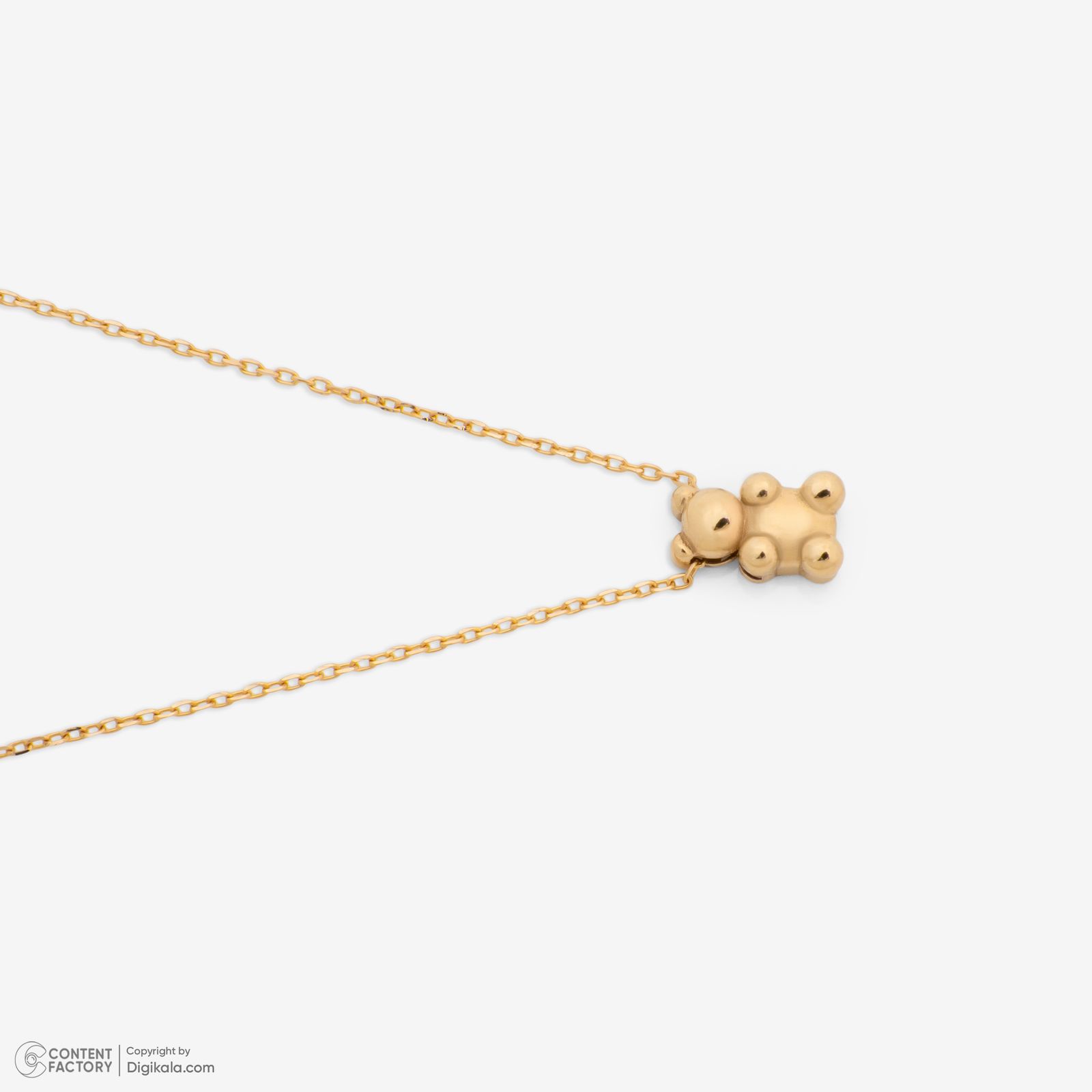 گردنبند طلا 18 عیار زنانه با زنجیر حلقه‌ای (فلامینگو) گلدم مدل PE147019 -  - 4