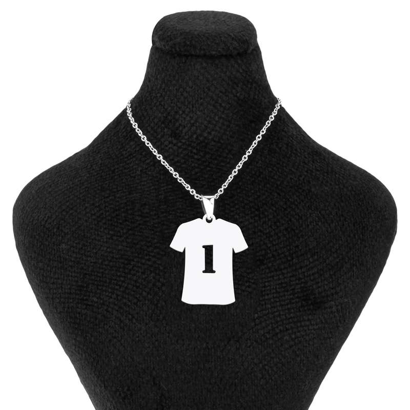 گردنبند گالری پرشین گلد مدل پیراهن بازیکن فوتبال شماره 1 گردنبند گالری پرشین گلد مدل پیراهن بازیکن فوتبال شماره 1