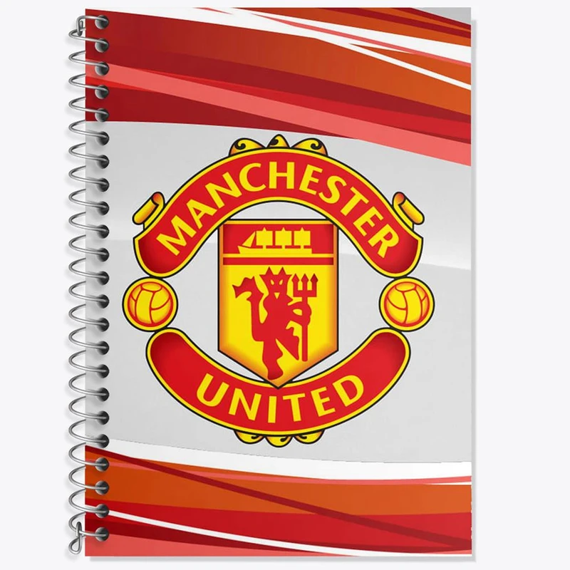 دفتر زبان 50 برگ خندالو مدل سه خط طرح باشگاه منچستر یونایتد کد 26520
