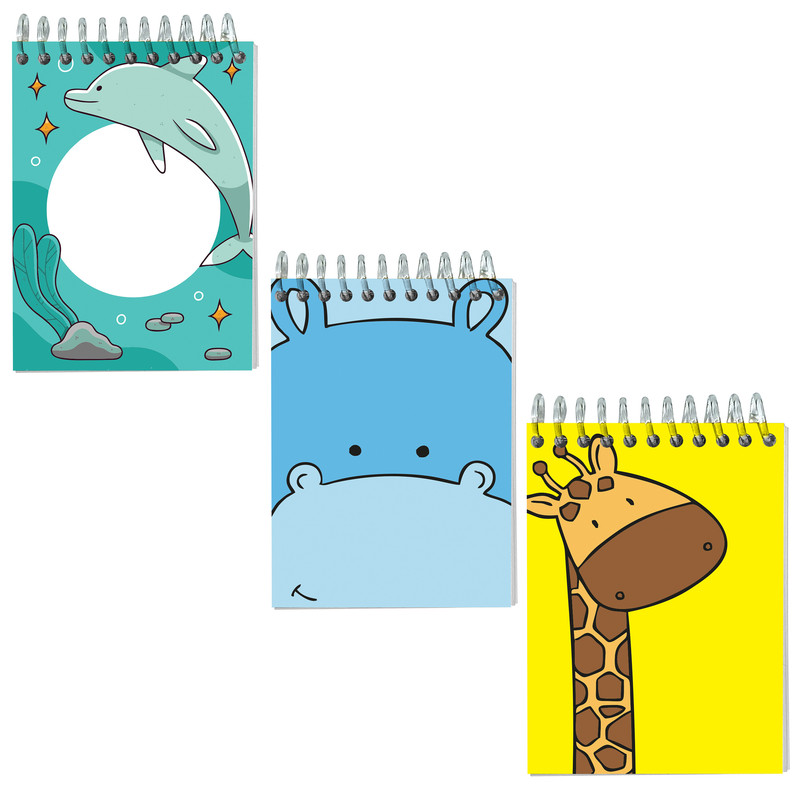 دفتر نقاشی 60 برگ مدل حیوانات بسته 3 عددی 