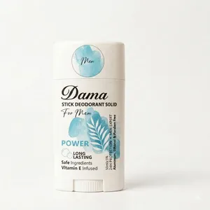 Dama men deodorant, Power model, 50 grams, long-lasting and contains vitamin E.
