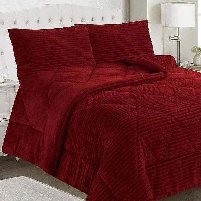 سرویس روتختی مدل مخمل پلیسه کبریتی کد 8828 دو نفره 8 تکه